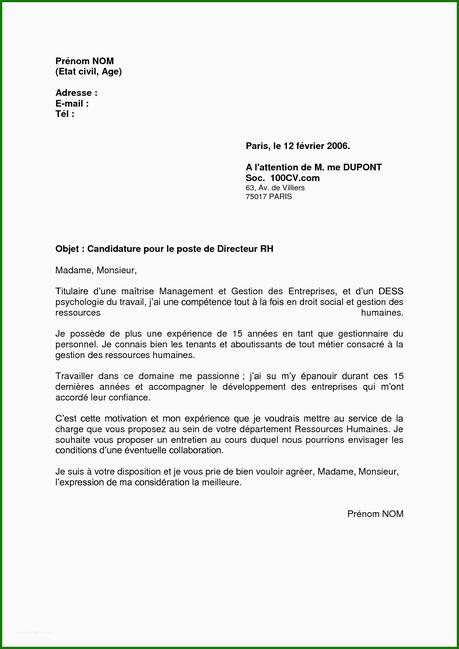 Lettre De Motivation Demande D Emploi Paperblog