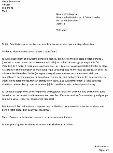 modèle lettre motivation  Paperblog