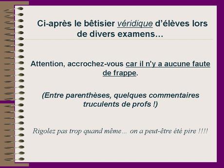 Divers - Bétisier scolaire - 1