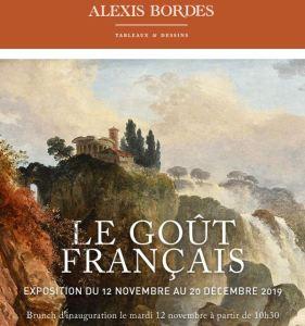 Galerie Alexis BORDES    « Le Goût Français  » Novembre 2019