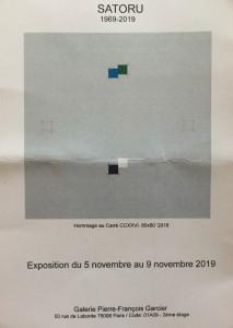 Galerie Pierre-François Garcier  SATORU (5/9 Novembre 2019)