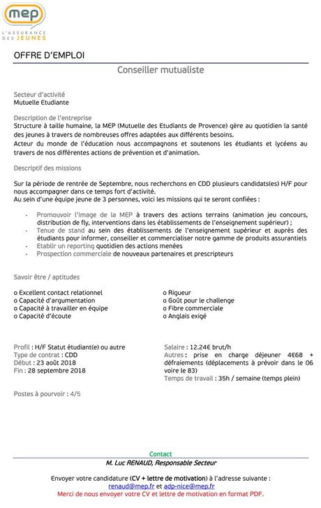 lettre de motivation conseiller mutualiste - Modele et ...