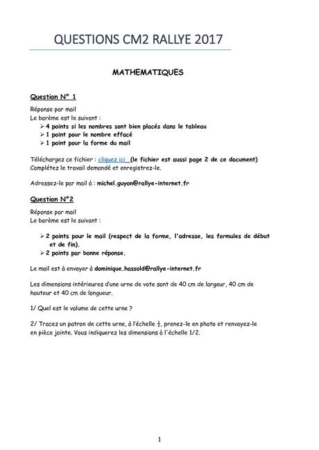 Reponse Rallye Paperblog