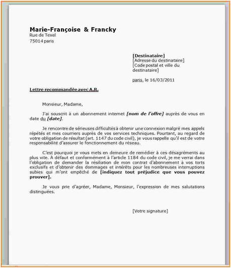 modèle de lettres Exemple lettres types exemple de lettre | Hostal dels ...