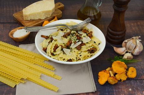 Mafaldines poêlées aux girolles