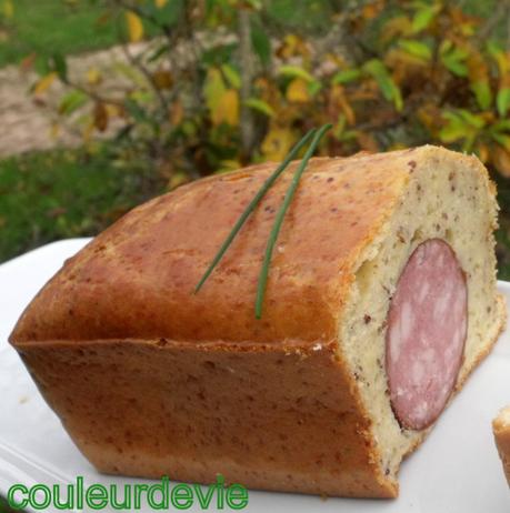 Cake à la saucisse de Morteau et moutarde à l’ancienne