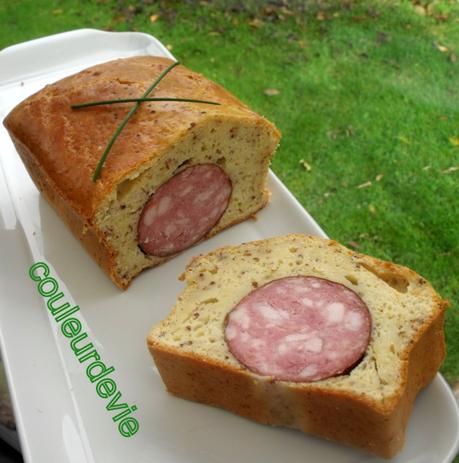 Cake à la saucisse de Morteau et moutarde à l’ancienne