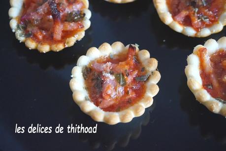 mini pizzas tomates et jambon