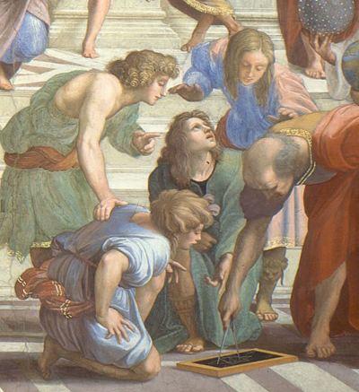 Rapahel Ecole d'Athenes Archimede ou Euclide (detail)