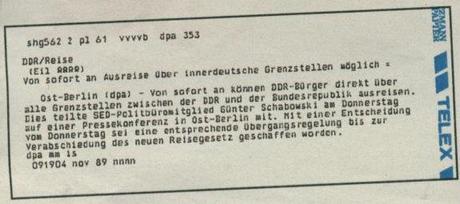Berlin 1989 : le 9/11 avant le 11/9 Berlin 1989 : le 9/11 avant le 11/9