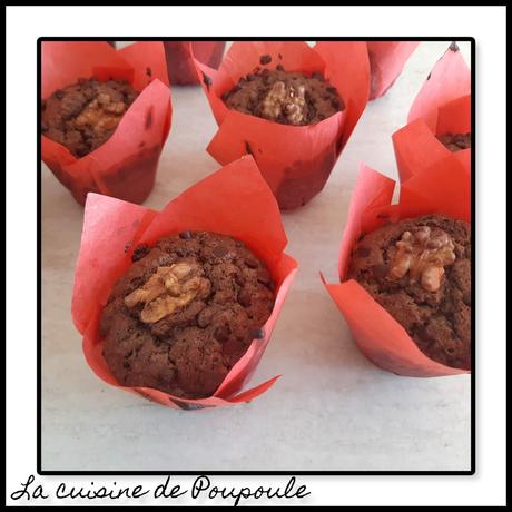 Brownie Muffin aux Noix et Chocolat Noir Brownie Muffin aux Noix et Chocolat Noir