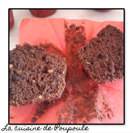 Brownie Muffin aux Noix et Chocolat Noir