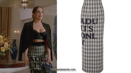 DYNASTY : Fallon’s « adults only » print skirt