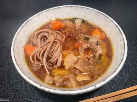 Histoire de cuisine – Soupe de courge au miso et soba