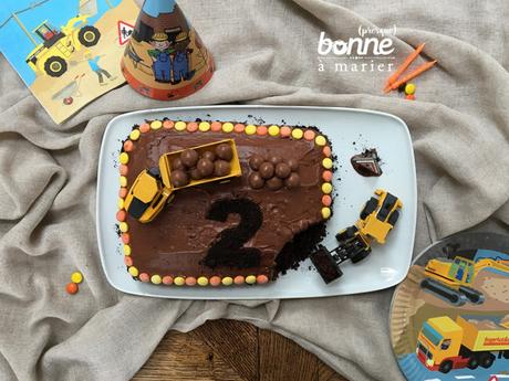 Construction cake au chocolat {gâteau chantier}