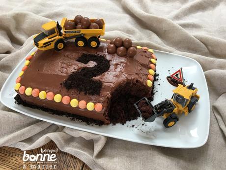 Construction cake au chocolat {gâteau chantier}