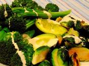 Légumes verts; avocat, brocoli, chou bruxelles sauce tahini