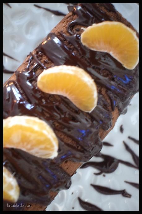 Gâteau roulé chocolat clémentines