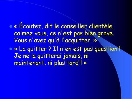 Blague - Un mois de retard