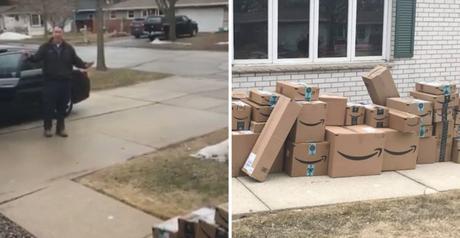 Cette femme a gardé toutes ses boîtes d’Amazon pendant 6 mois juste pour faire blague à son mari