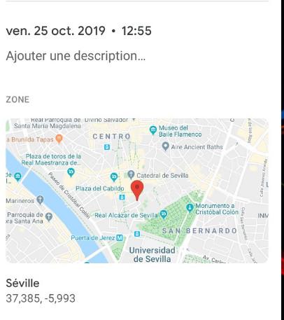 Nouveau menu Info dans l'application Google Photos