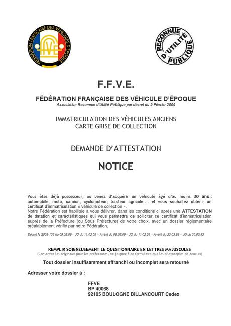 Notice pour remplir la demande d attestation ffve by Le ...