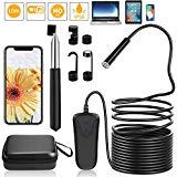Meilleur endoscope PEYOU Endoscope WiFi 32,8ft/10M,Semi-Rigide 2,0 mégapixels HD 1080P Caméra Endoscopique,8 LED 8mm Serpent caméra IP68 étanche Flexible &2600mAh batteria Compatible pour iOS/Android/iphone/ipad/PC