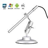 Meilleur endoscope Shekar Microscope numérique USB Microscope 2 en 1 Endoscope Digital avec 200x loupe Caméra d'inspection étanche, Support Mac PC Smartphone Android Tablet avec OTG