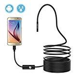 Meilleur endoscope Usb Endoscope 5.5 mm Pancellent 2 Dans 1 Imperméables Inspection Endoscopique Caméra Avec 6 Conduit Et Câble Usb 3,5 Millions De Serpent Pour Android Téléphone Comprimé Dispositif Adaptateur