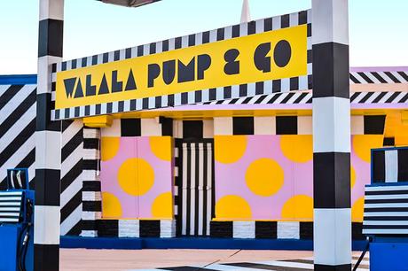 Camille Walala transforme une station-service désaffectée en un monument coloré