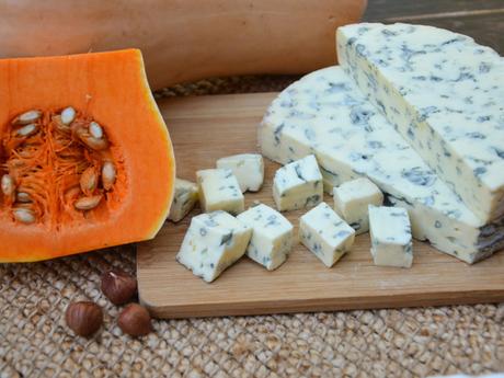 Tartelettes à la Fourme d’Ambert, butternut et noisettes