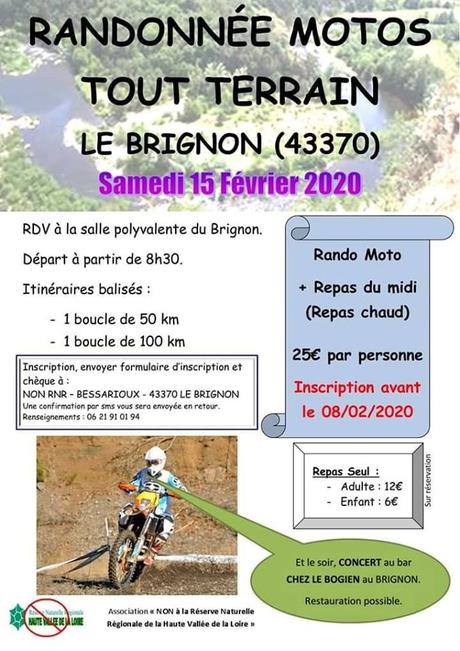 Rando moto à Le Brignon (43), le 15 février 2020
