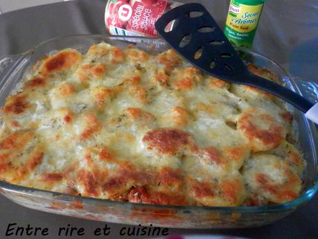Gratin de pommes de terre aux 2 viandes et mozzarella