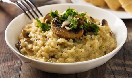 Risotto champignon frais et courgette