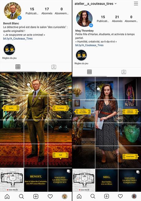 Le film « À Couteaux Tirés » lance un CLUEDO sur Instagram Le film « À Couteaux Tirés » lance un CLUEDO sur Instagram