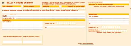 billet à ordre vierge CUY - comptabilité - lettre de change effets traite billet à ...