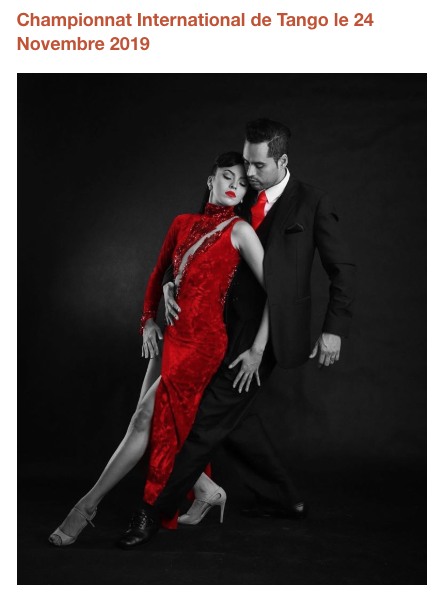 Championnat international de tango argentin le 24 novembre