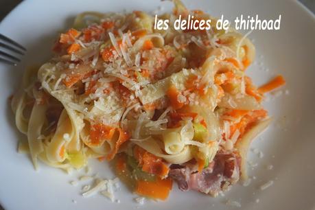 Pâtes à la carbonara revisitées