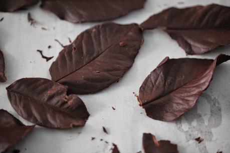 Feuilles en chocolat noir au thermomix