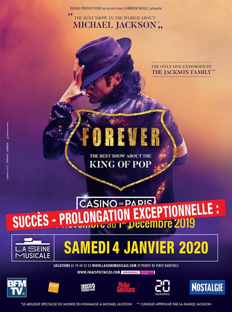#Forever spectacle sur Michael Jackson date supplémentaire le 04/01 ! The Best show about the King of Pop