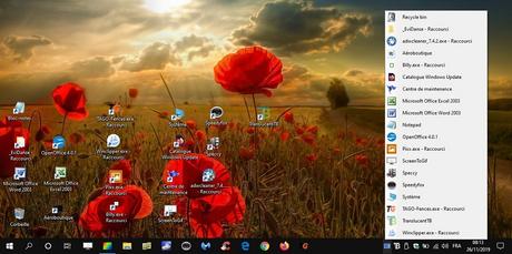 Desktop Tray Launcher - cacher et actionner les icônes