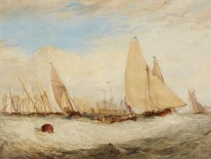 Turner 1827-28 East Cowes Castle, the Seat of J. Nash, Esq., the Regatta Beating to Windward Indianapolis Museum of Arts