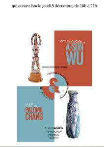 Exposition A-SUN WU et Paloma CHANG Galeries VALLOIS à partir du 5 Décembre 2019 Exposition A-SUN WU et Paloma CHANG Galeries VALLOIS à partir du 5 Décembre 2019