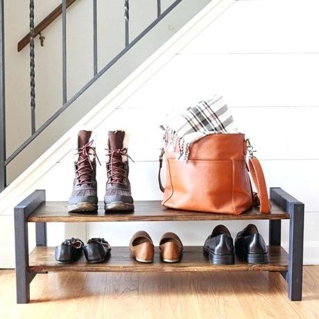 diy shoe rack bench build wooden shoe rack bench