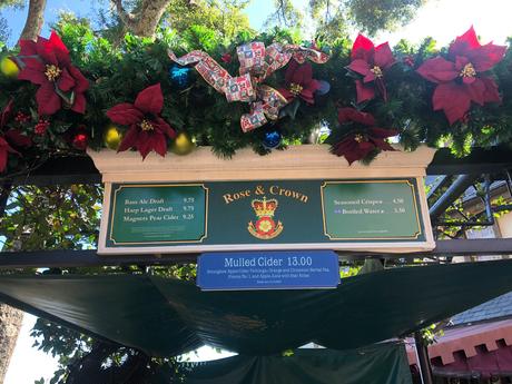 Menu pour UK Beer Cart au Festival international des vacances EPCOT