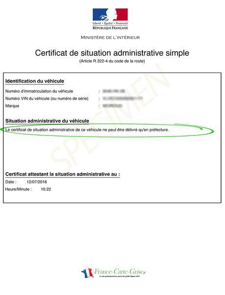 Certificat de non gage gratuit voiture | France-Carte-Grise.fr