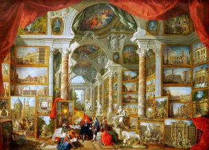 pannini V3b 1759 galerie-de-peinture-avec-vues-de-la-rome-moderne Louvre