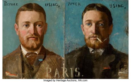 BeforeAfter Portraits of L. A. Plummer F.W.Benson et J.L.Smith, 1883-85, coll priv