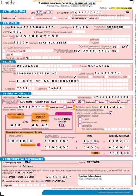 C'est quoi une AEM (Attestation Employeur Mensuelle ...