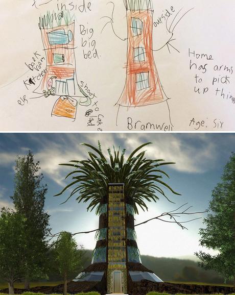 Quand des enfants dessinent des maisons de luxe
